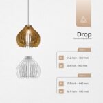 Drop wood ceiling light - Image 11