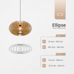 Ellipse Flush mount wood ceiling light - Image 8