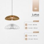Lotus Flush mount wood ceiling light - Image 8