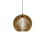 Orb wood ceiling light