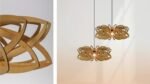 Waterlily wood ceiling light - Image 5