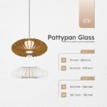 Pattypan wood & glass Flush mount ceiling light - Image 8