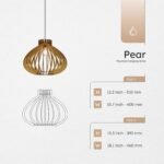 Pear wood ceiling light - Image 11