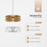 Waterlily wood ceiling light - Image 11